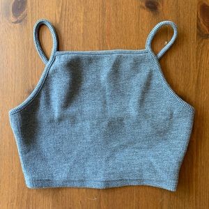 Charcoal Ribbed Bralette